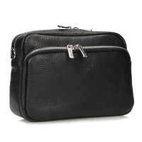 Handbag Toscanio Leather Messenger Bag E5 black