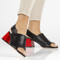 Leather sandals Filippo DS3729/22 BK black