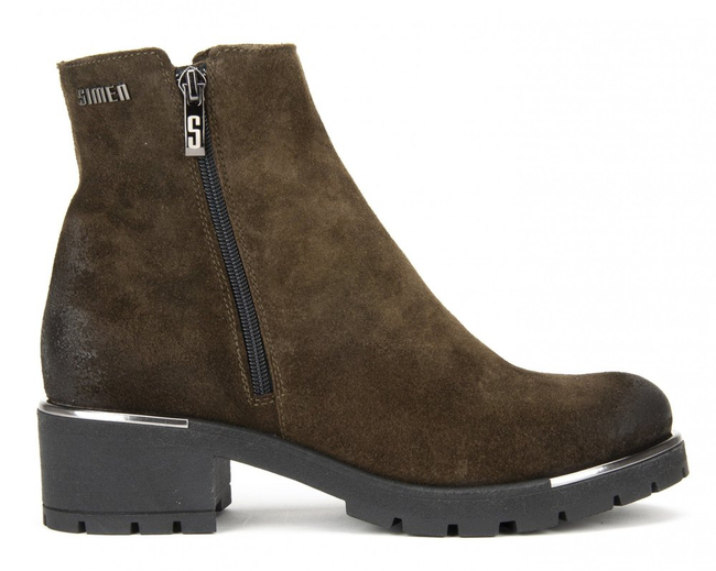 Botki Simen 1597A Oliwka Welur