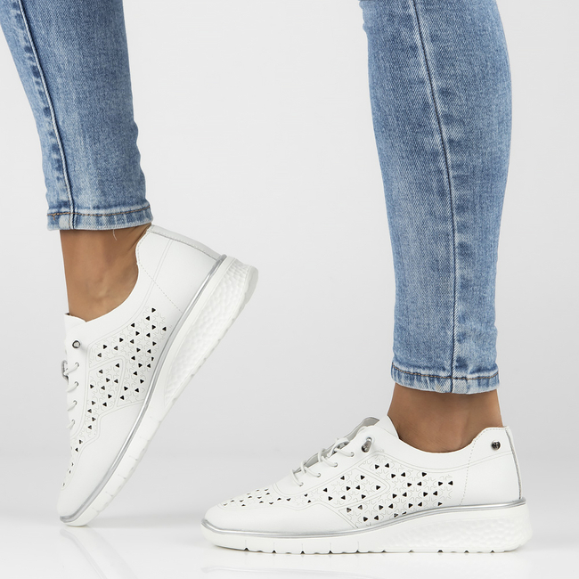 Leather shoes Filippo DP6714/25 WH white