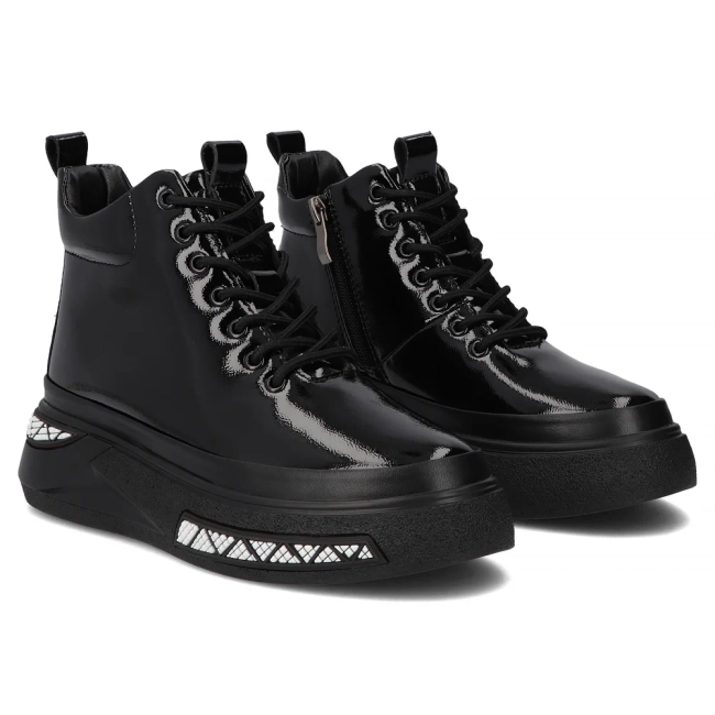 Leather ankle boots Filippo DBT7276/25 BK black