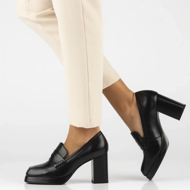 Leather shoes Filippo DP6172/24 BK black