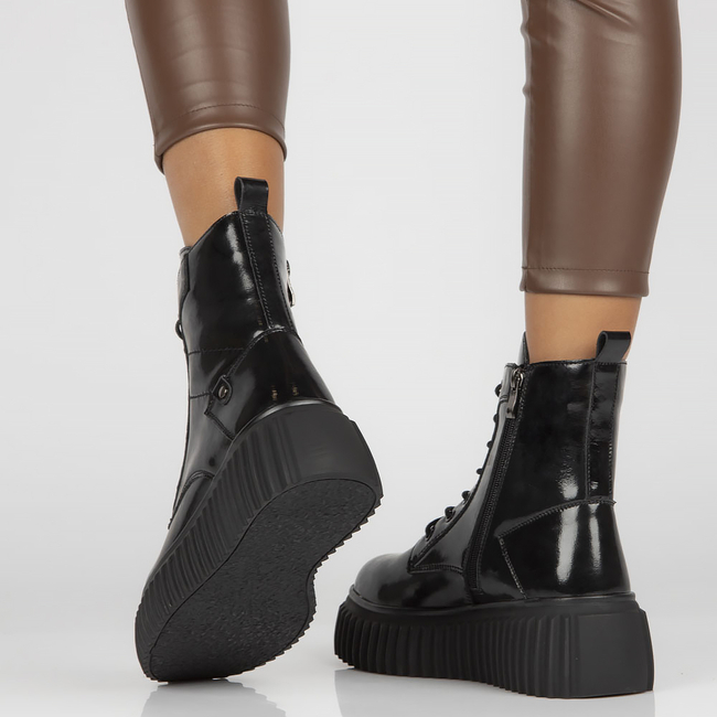 Leather boots Filippo DBT3960/22 BK black