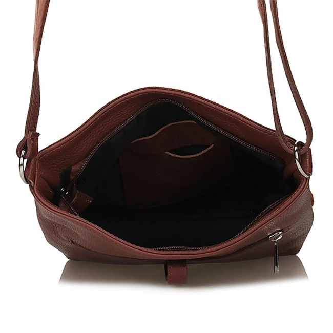 Leather handbag Toscanio A88 brown