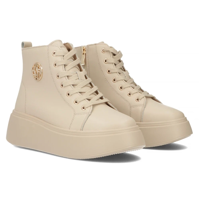 Leather ankle boots DBT6338/24 BE beige