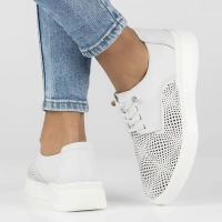 Leather shoes Filippo DP4405/24 WH white