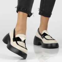 Leather shoes Filippo DP6477/24 BE BK beige-black