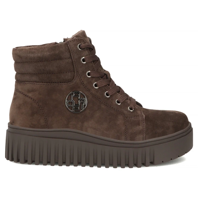 Leather platform ankle boots Filippo DBT8265/26 D BR brown