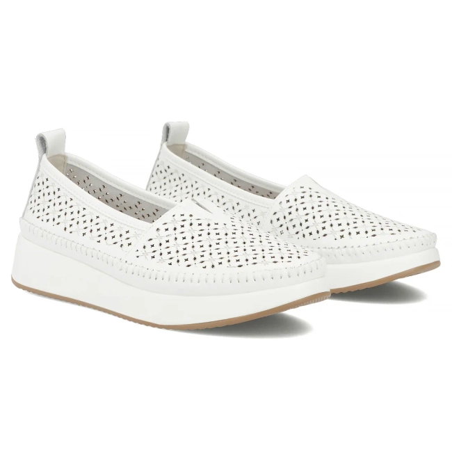 Leather shoes Filippo DP4555/26 WH white