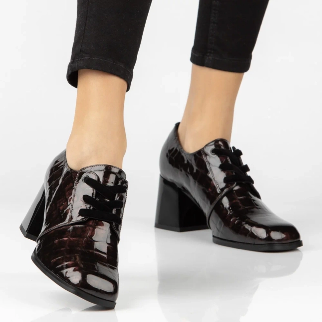 Leather shoes Filippo DP8144/26 BG burgundy