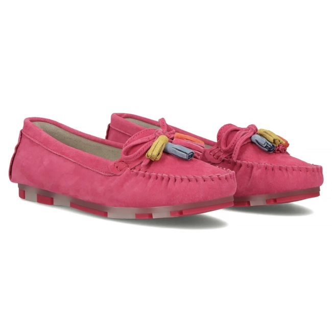 Leather loafers Filippo DP6136/25 FH fuchsia