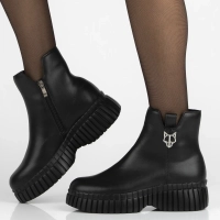 Leather ankle boots Filippo DBT7274/25 BK black