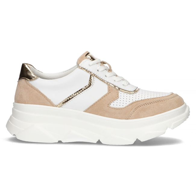 Leather Sneakers Filippo DP4579/23 WH BE white beige