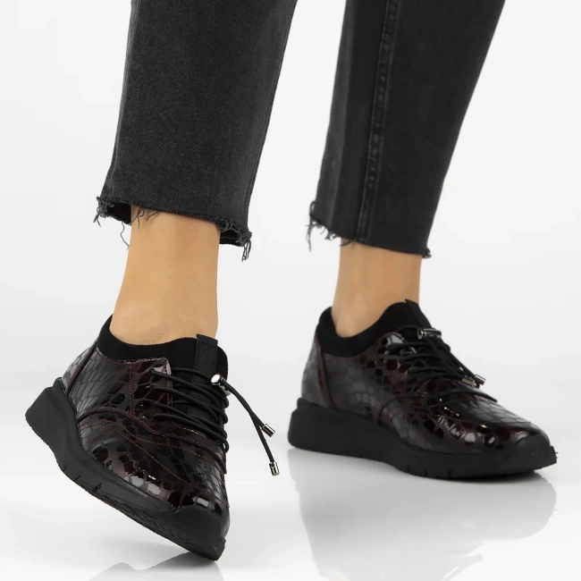 Leather shoes Filippo DP7117/25 BG burgundy