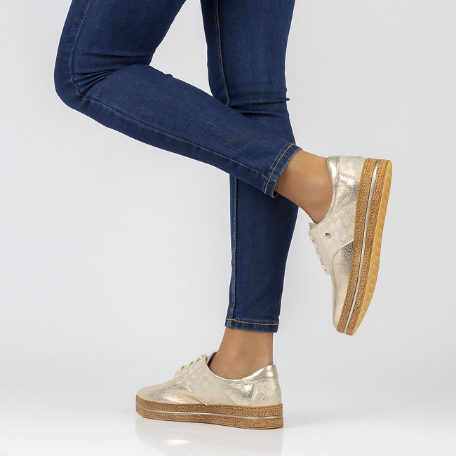 Leather shoes Filippo 10123 gold