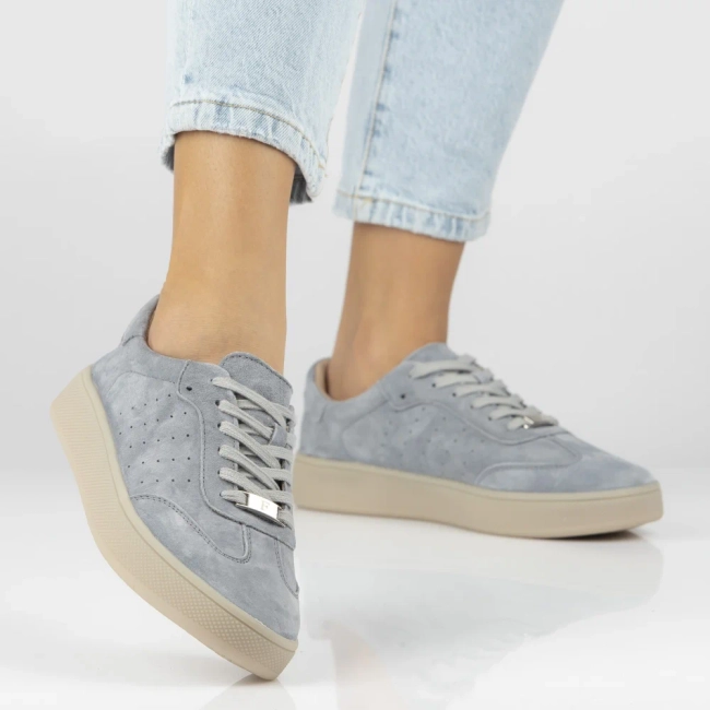 Leather sneakers Filippo DP7524/26 GR grey