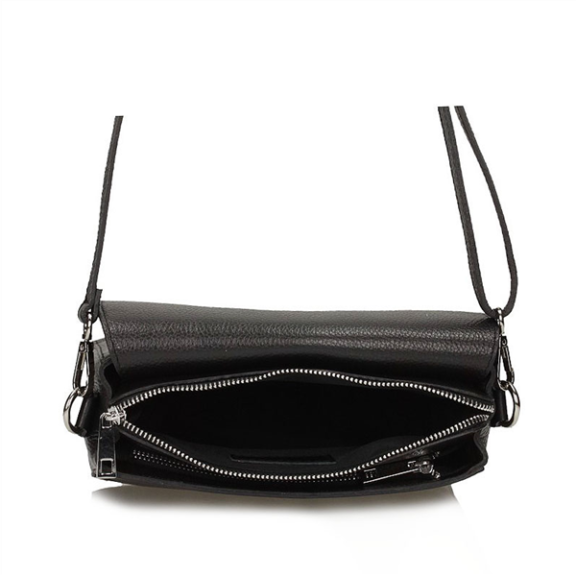 Handbag Toscanio Leather Messenger Bag A179 black