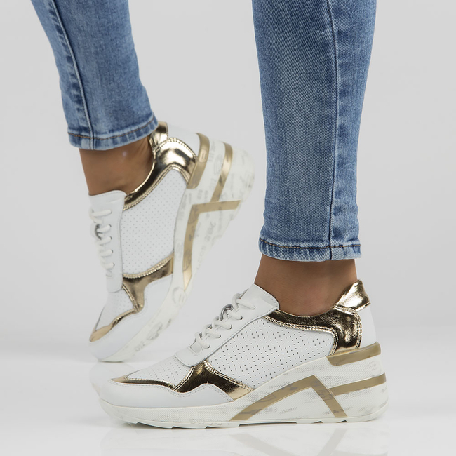 Leather Sneakers Filippo DP3693/22 WH white