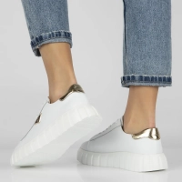 Skórzane sneakersy Filippo DP4138/24 WH białe