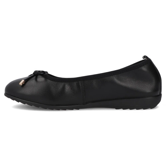 Skórzane baleriny Filippo DP7846/26 BK czarne