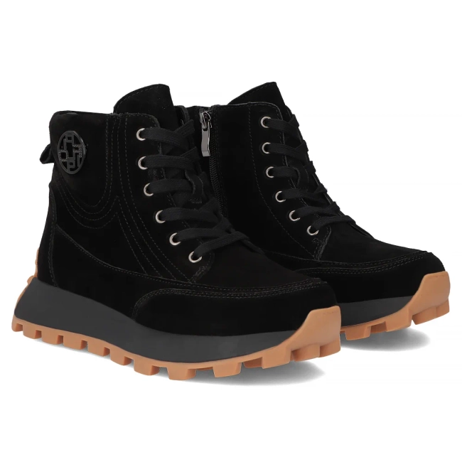 Leather ankle boots Filippo DBT7160/25 BK black