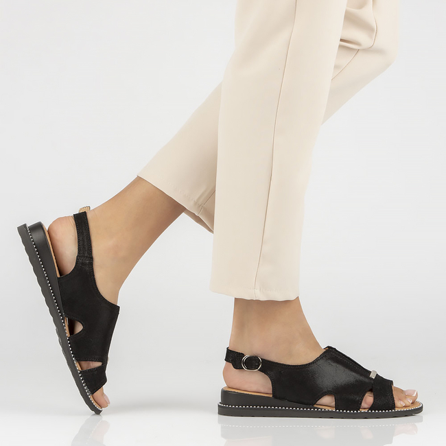 Leather sandals Filippo DS4470/23 BK black