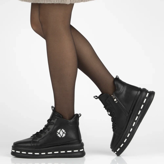 Leather ankle boots Filippo DBT7120/25 BK black