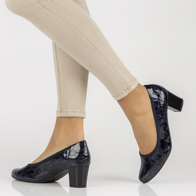 Leather Pumps Bioeco by Arka 5175/2307 navy
