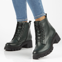 Skórzane trzewiki Simen 4477A Zielone