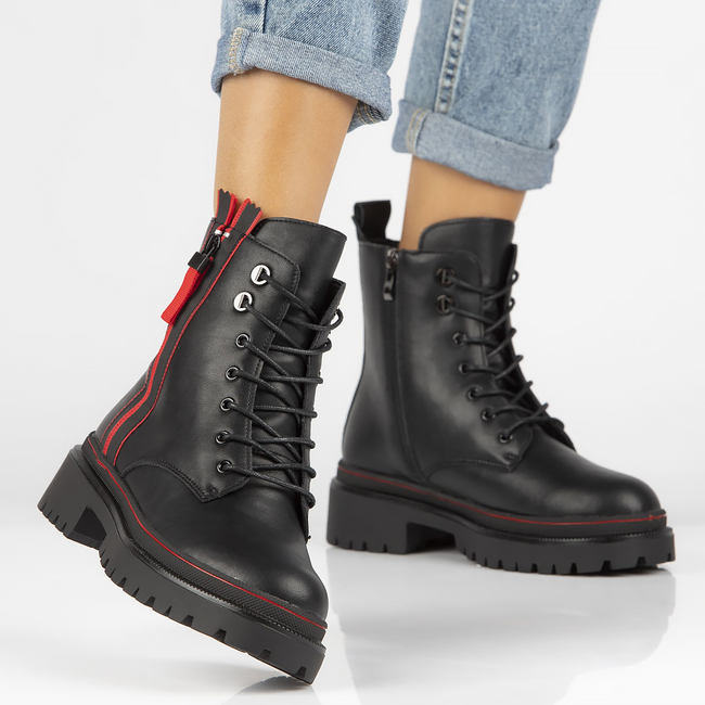 Leather boots Filippo DBT3966/22 BK black