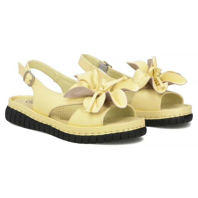 Leather sandals Filippo DS6965/26 YL yellow