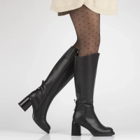 Leather boots Filippo DKZ6538/24 BK black