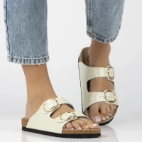 Leather flip-flops Filippo DK7061/25 WH white