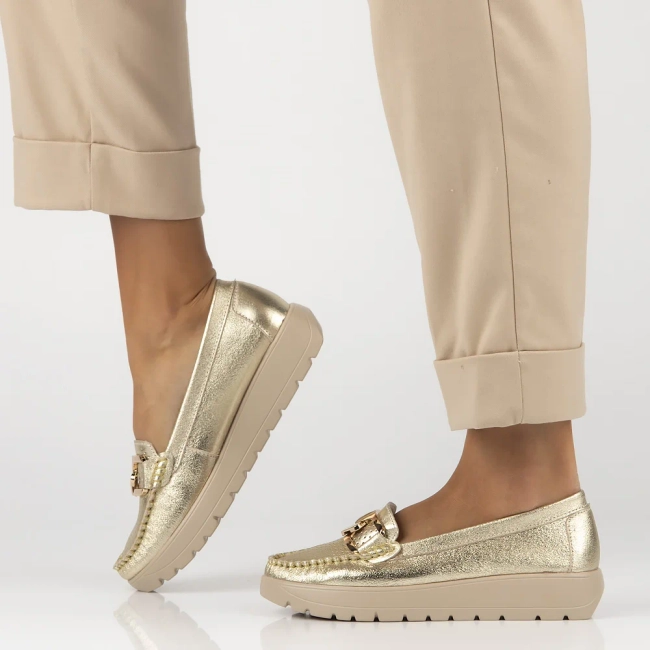 Leather loafers Filippo DP6827/25 GO gold