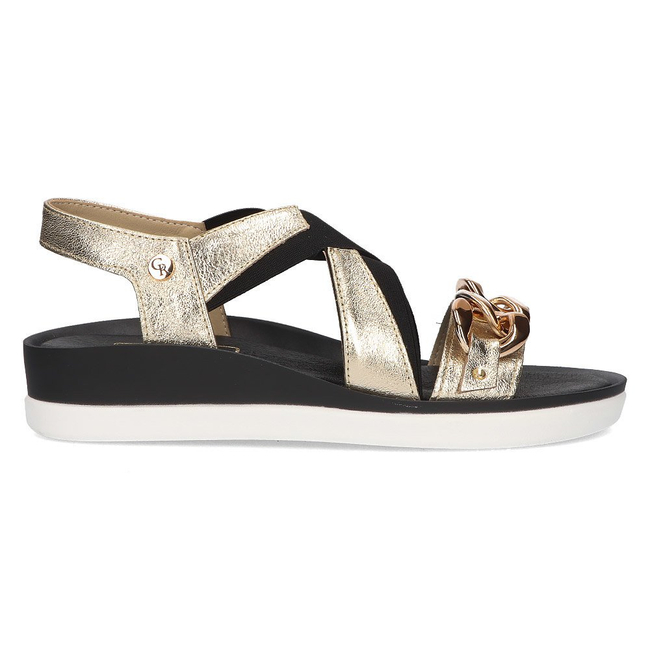 Leather sandals Filippo 109 black and gold