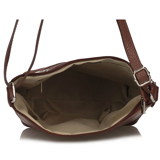 Handbag Toscanio Leather Messenger Bag C10 brown