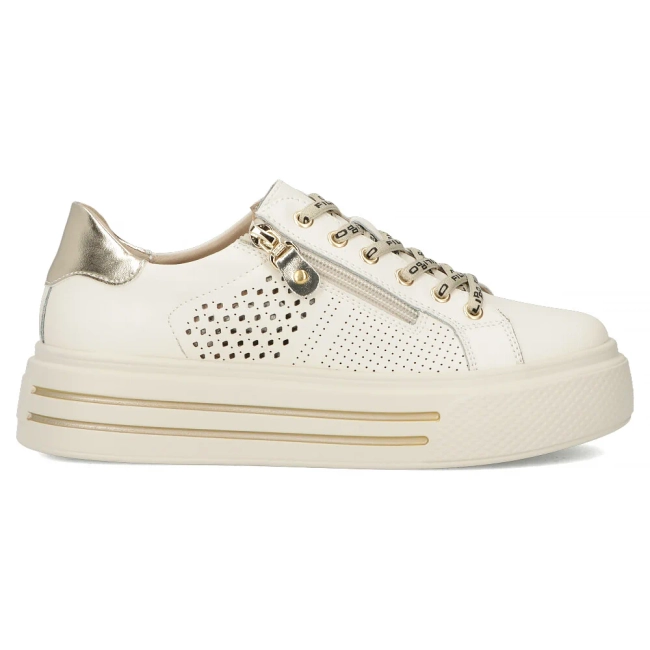 Skórzane sneakersy Filippo DP6704/25 BE beżowe