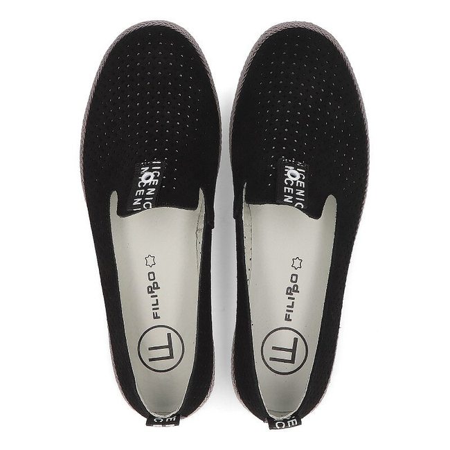 Leather shoes Filippo DP081/21 BK black