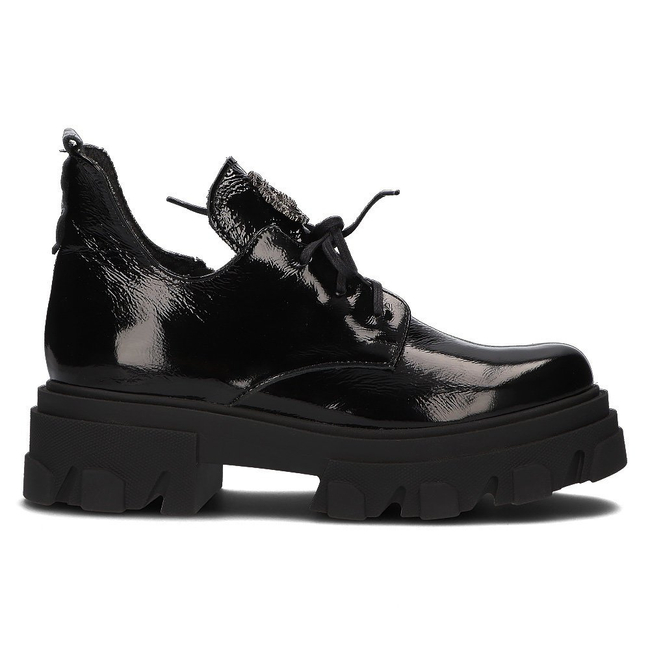 Leather boots Filippo 30056 black lacquered
