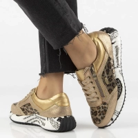 Skórzane sneakersy Laura Vita burton 11 dore beżowe