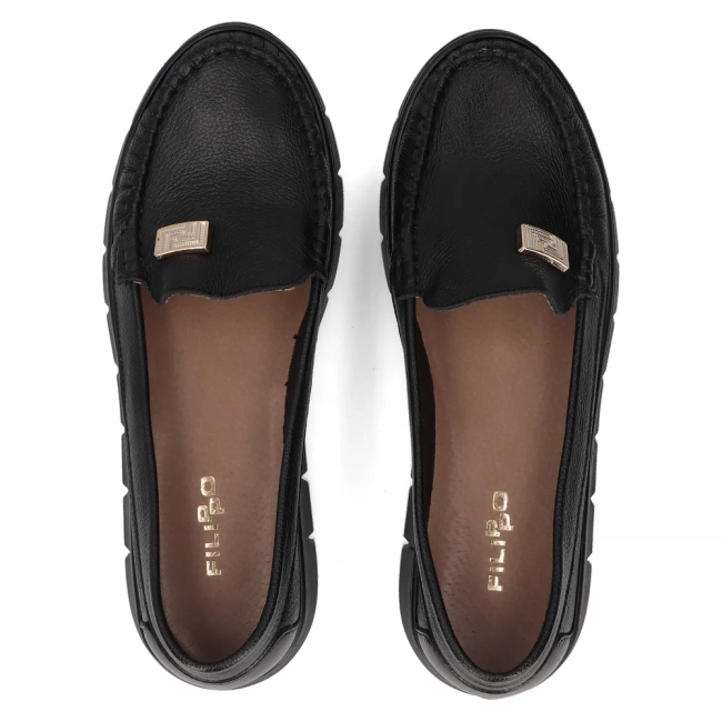 Leather loafers Filippo 10167 black