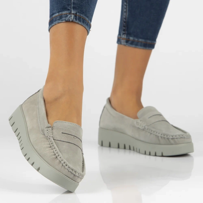 Leather loafers Filippo DP6045/24 GR grey