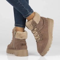 Leather ankle boots Rieker 70402-24 brown