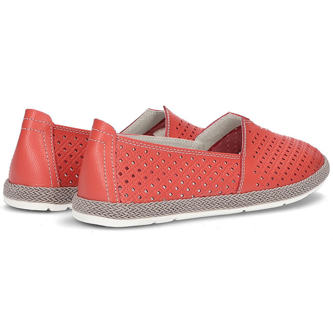 Skórzane półbuty Filippo DP672/19 OR pomarańczowe