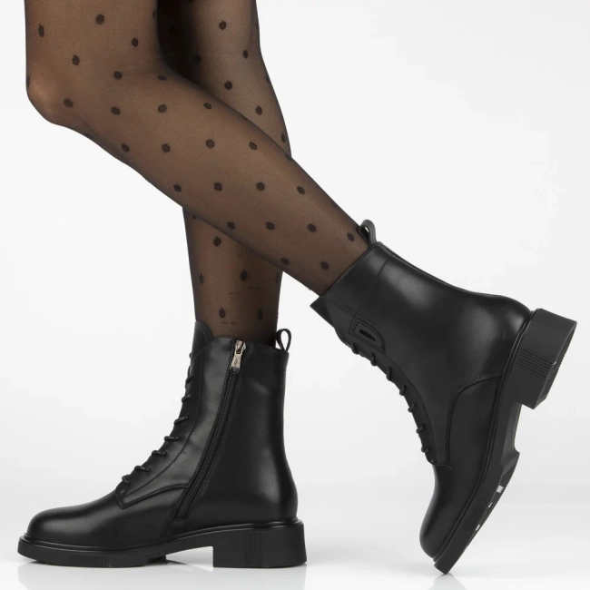 Leather ankle boots Filippo DBT7189/25 BK black