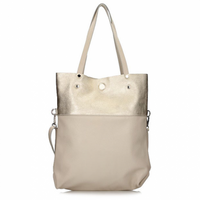 Torebka Toscanio Shopper Skórzany C29 kremowo złoty