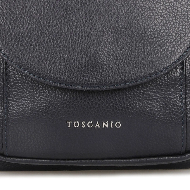 Leather backpack Toscanio A186 navy
