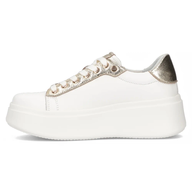 Leather sneakers Filippo DP6792/25 WH GO white gold