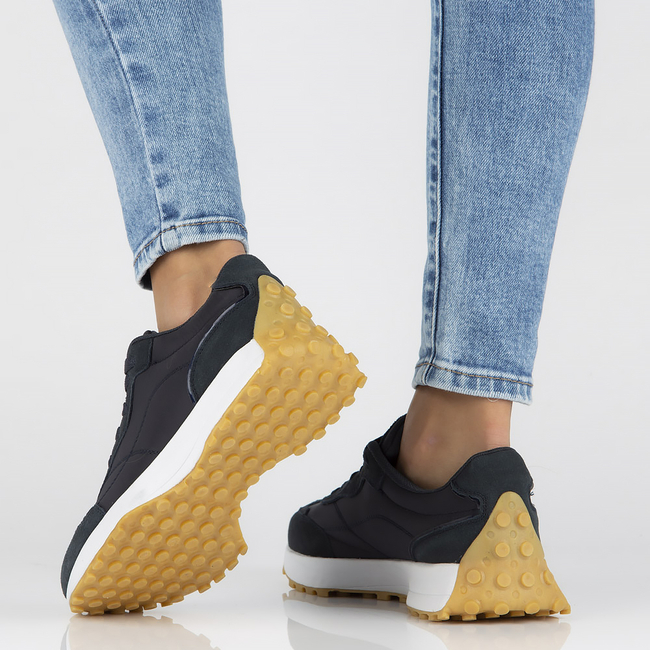 Leather Women's sneakers Filippo DP3748/22 NV navy