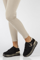 Leather Sneakers Filippo DP3538/22 BK GO black